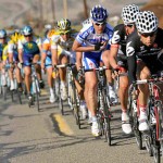 Ciclistas en competición de carretera